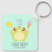 Schattige Ik hou van Zuivel Treats Frog Sleutelhanger (Achterkant)
