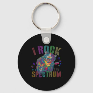 Schattige Ik Rock Het Spectrum Autisme Mama Motiva Sleutelhanger