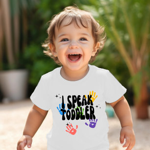 Schattige "Ik spreek peuter" jongens Kinder Shirts