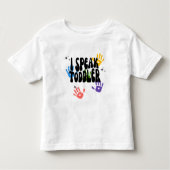 Schattige "Ik spreek peuter" jongens Kinder Shirts (Voorkant)