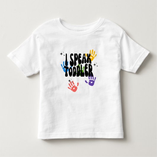 Schattige "Ik spreek peuter" jongens Kinder Shirts (Voorkant)