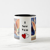 Schattige "Ik zie je" koffie mok (Center)