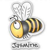 Schattige illustratie van de gele cartoon van de v sticker (Voorkant)