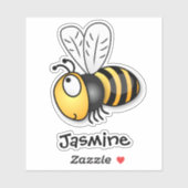 Schattige illustratie van de gele cartoon van de v sticker (Vel)