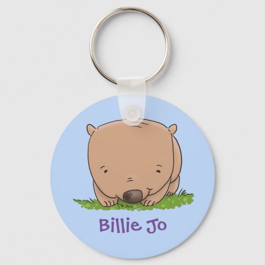 Schattige illustratie van de vrouwelijke cartoon v sleutelhanger (Voorkant)