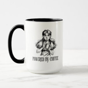 Schattige illustratie van een koffieliefhebber mei mok