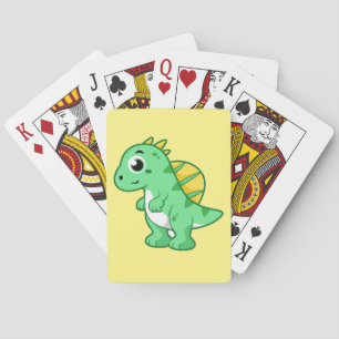 Schattige illustratie van een Spinosaurus. Pokerkaarten