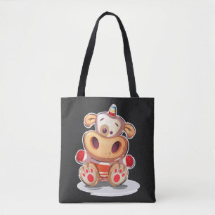 Schattige illustratie van Little Unicow Tote Bag