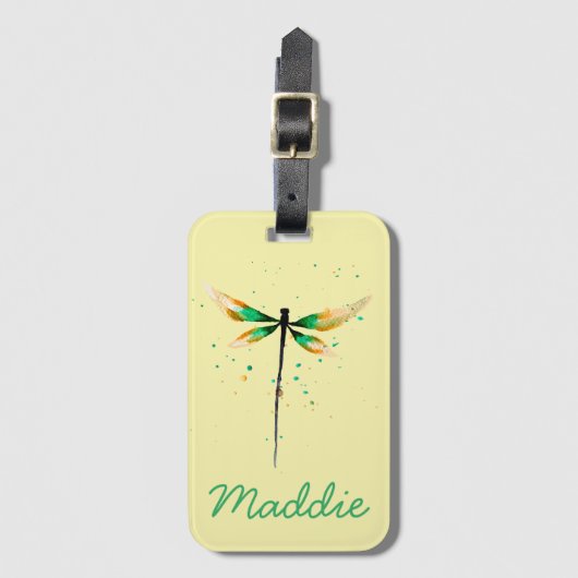 Schattige illustratie van waterverf bagagelabel (Voorkant (verticaal))