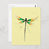 Schattige illustratie van waterverf briefkaart (Voorkant / Achterkant)