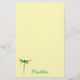 Schattige illustratie van waterverf briefpapier