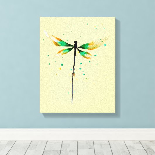 Schattige illustratie van waterverf canvas afdruk (Insitu (Houten vloer))