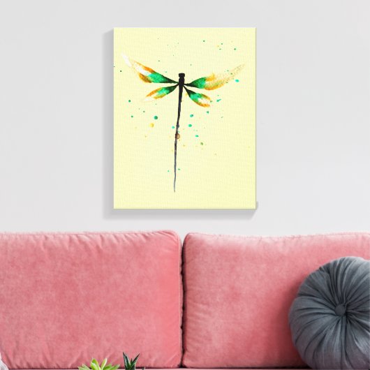 Schattige illustratie van waterverf canvas afdruk (Insitu (Woonkamer))