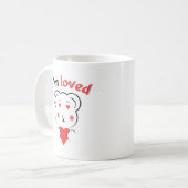 Schattige I'm Loved Beer Mok - Minimalistisch Beer (Voorkant links)