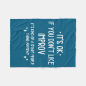 Schattige Improvisatiequote Zeggen Fleece Deken (Voorkant (Horizontaal))