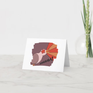 Schattige inademen meeuw feestdagen kaart