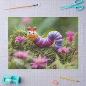 Schattige-inch worm tissuepapier (Craft)