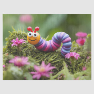 Schattige-inch worm tissuepapier
