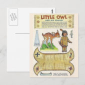Schattige Indiaanse Art Replica  Briefkaart (Voorkant / Achterkant)