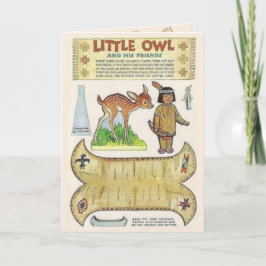 Schattige Indiaanse Art Replica Kaart