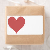 Schattige Indiaas Rode Hart Etiket (Insitu)