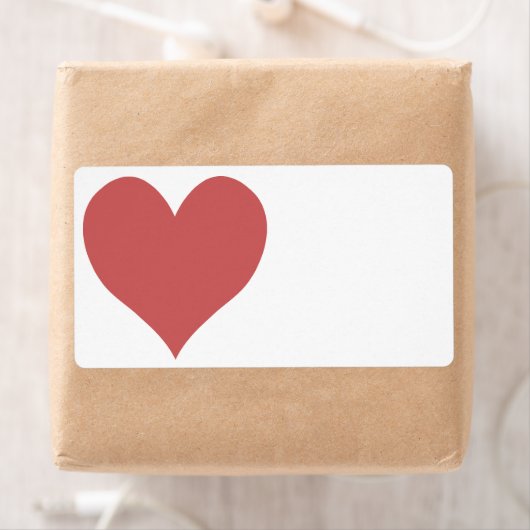 Schattige Indiaas Rode Hart Etiket (Insitu)