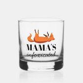 Schattige infoxicate vos mam cadeau die houdt van whisky glas (Voorkant)