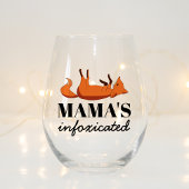 Schattige infoxicate vos mam cadeau die houdt van  wijnglas zonder voet