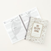 Schattige ingrediënt achtergrond recept notitieboek (Binnen)