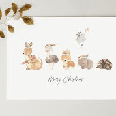 Schattige inheemse Australische dieren Kerstmis Feestdagenkaart
