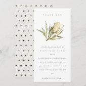 Schattige inheemse Banksia-aquarel Flora Bruidsdou Bedankkaart (Voorkant / Achterkant)