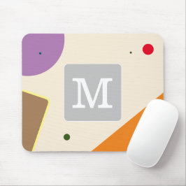 Schattige initiaal kleurenblok veelkleurig Roze Pa Muismat