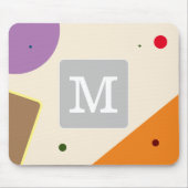 Schattige initiaal kleurenblok veelkleurig Roze Pa Muismat (Voorkant)