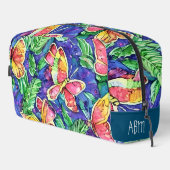 Schattige initialen Vlinders in natuur Bloemen Toilettasje (Rechterhoek)