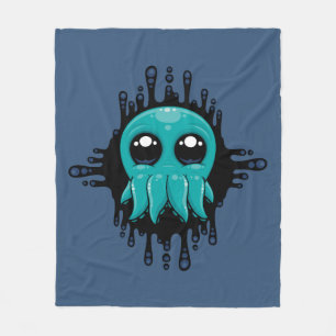 Schattige Inky Baby Octopus Vriend Fleece Deken