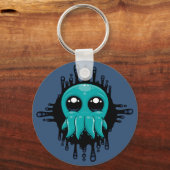 Schattige Inky Baby Octopus Vriend Sleutelhanger (Achterkant)