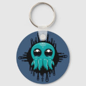 Schattige Inky Baby Octopus Vriend Sleutelhanger (Achterkant)