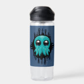 Schattige Inky Baby Octopus Vriend Waterfles (Achterkant)