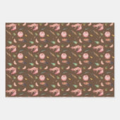 Schattige inpakpapier Set met hagedissen en kakker (Voorkant 3)