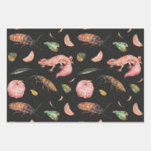 Schattige inpakpapier Set met hagedissen en kakker (Voorkant 2)