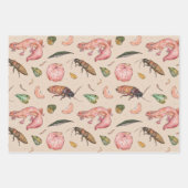 Schattige inpakpapier Set met hagedissen en kakker (Voorkant)