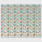 Schattige inpakpapier voor bosgroen (Vlak)