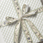 Schattige Insect Boho Pastels Blauw Sage Cream Bab Grosgrain Lint