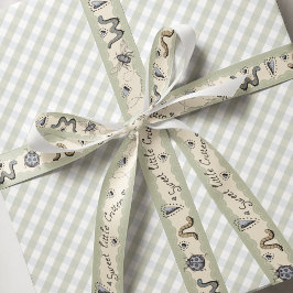 Schattige Insect Boho Pastels Blauw Sage Cream Bab Grosgrain Lint