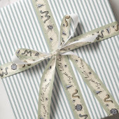 Schattige Insect Boho Pastels Blauw Sage Cream Bab Grosgrain Lint