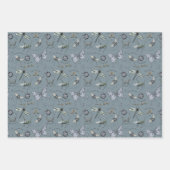 Schattige Insect Boho Pastels Blauw Sage Cream Bab Inpakpapier Vel (Voorkant 3)