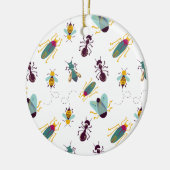 schattige insecteninsecten keramisch ornament (Links)