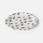 schattige insecteninsecten papieren bordje (Gekanteld)