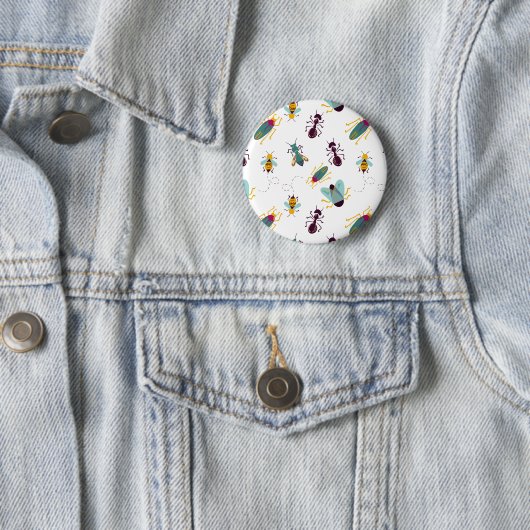 schattige insecteninsecten ronde button 5,7 cm (In situ)