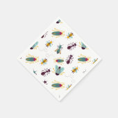 schattige insecteninsecten servetten (Hoek)